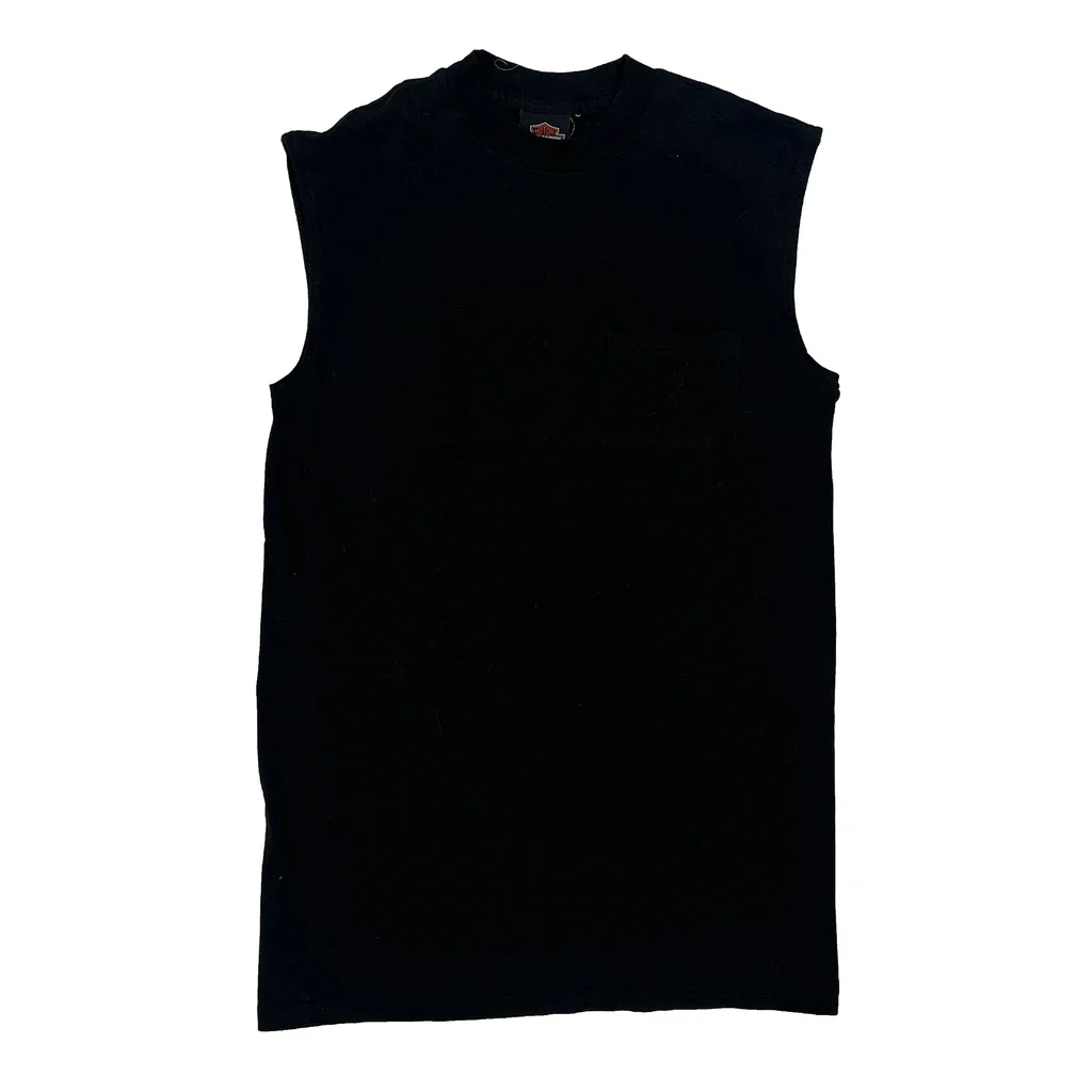 Gulf Coast Hd New Port Richey Fl Harley Davidson Vest - Medium Black Cotton