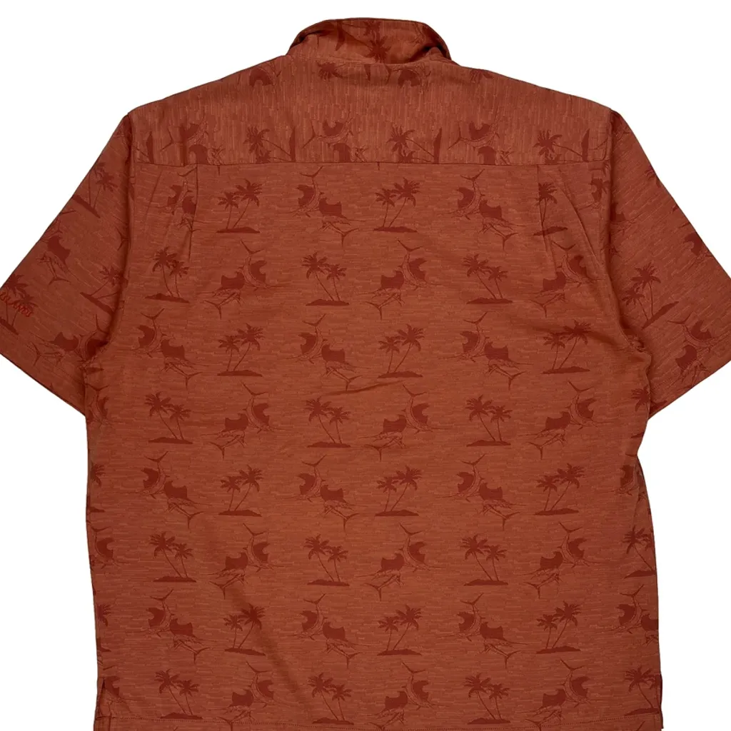 Guy Harvey Hawaiian Shirt - XL Brown Cotton - Image 8