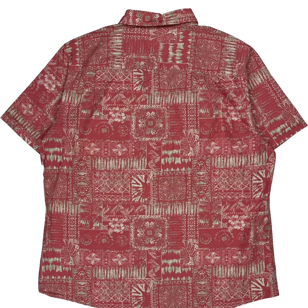 Haggar Hawaiian Shirt - XL Red Cotton - Image 7