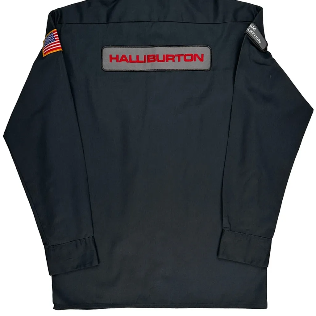 Halliburton Dickies Shirt - Small Black Polyester Blend - Image 6