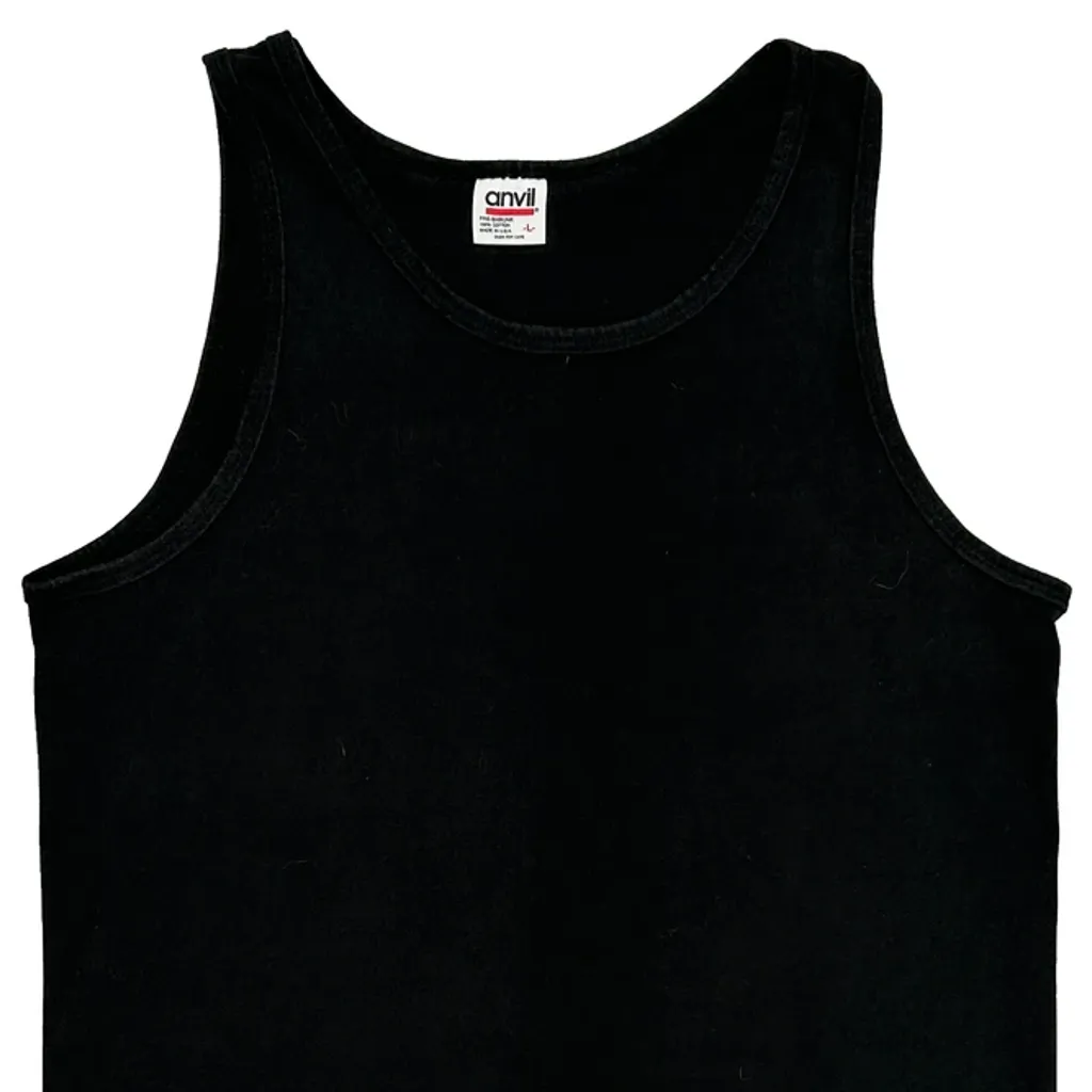 Halloween '92 Run Camp-Out Lahaina Maui Anvil Graphic Tank Top - Large Black Cotton - Image 4