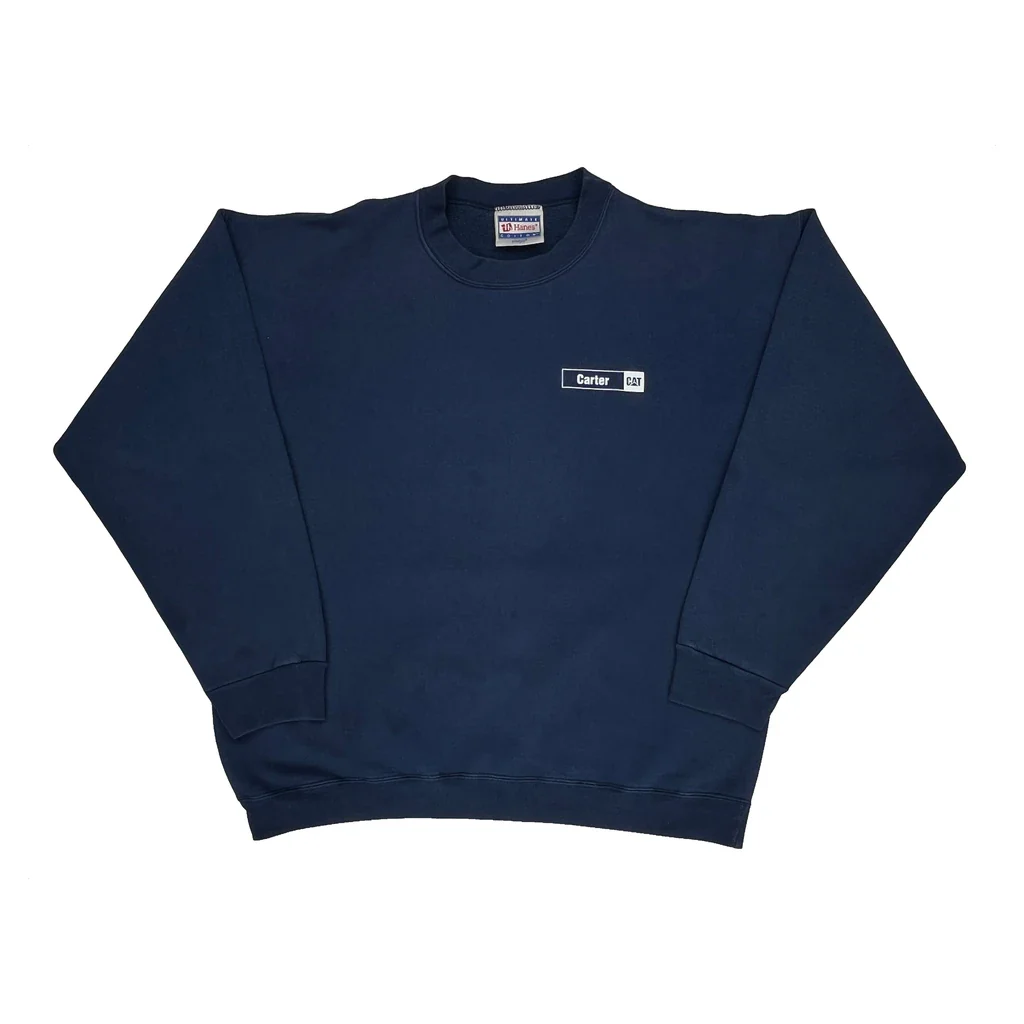 Hanes Sweatshirt - Large Navy Cotton