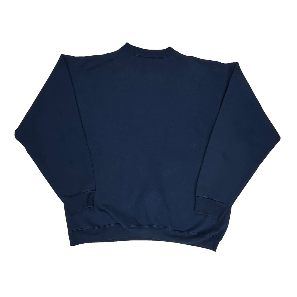 Hanes Sweatshirt - Large Navy Cotton - Image 2
