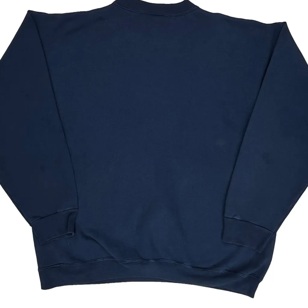 Hanes Sweatshirt - Large Navy Cotton - Image 7