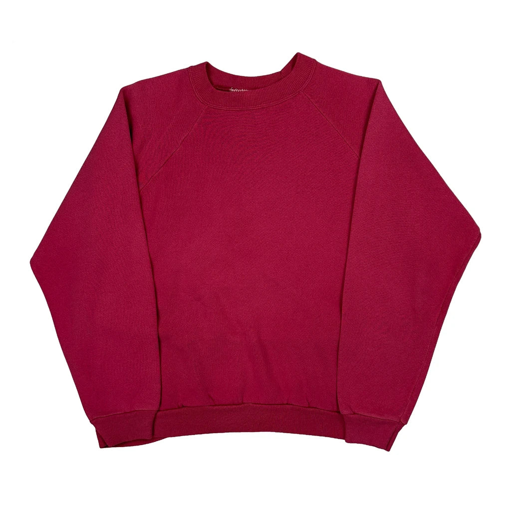 Hanes Sweatshirt - Large Red Cotton Blend