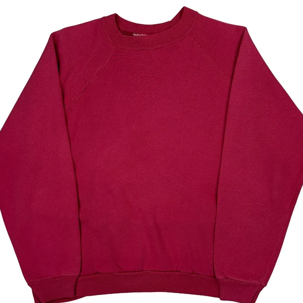 Hanes Sweatshirt - Large Red Cotton Blend - Image 4