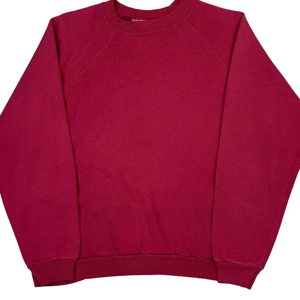 Hanes Sweatshirt - Large Red Cotton Blend - Image 5