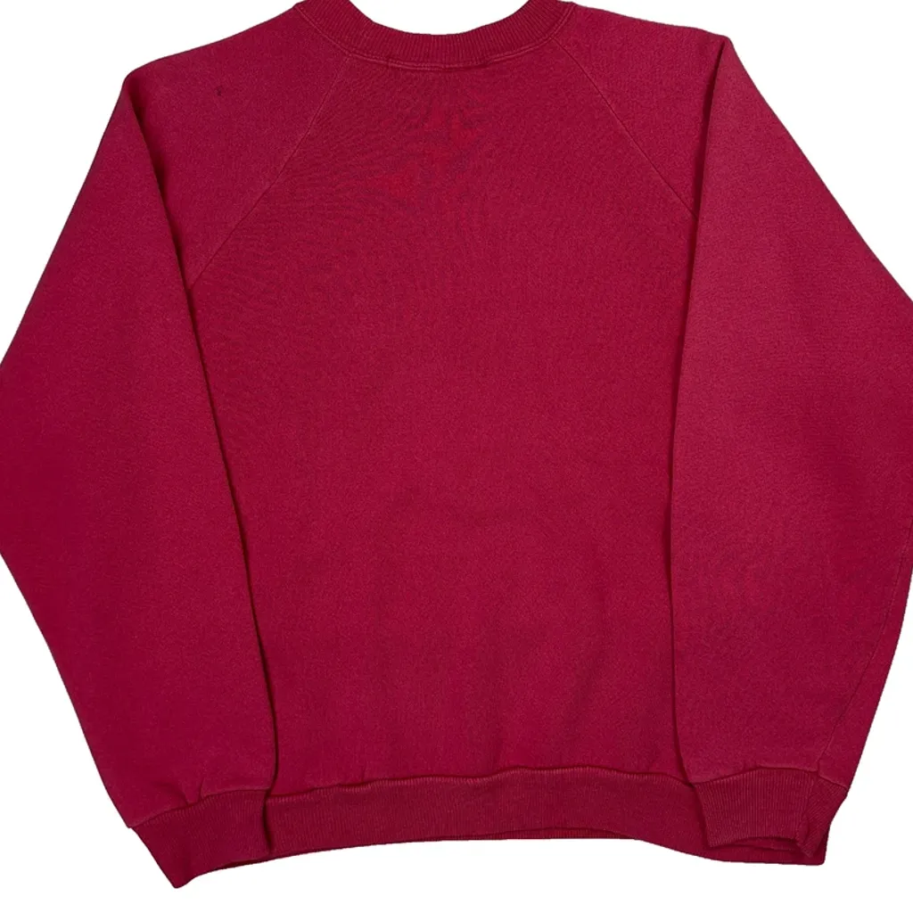 Hanes Sweatshirt - Large Red Cotton Blend - Image 6