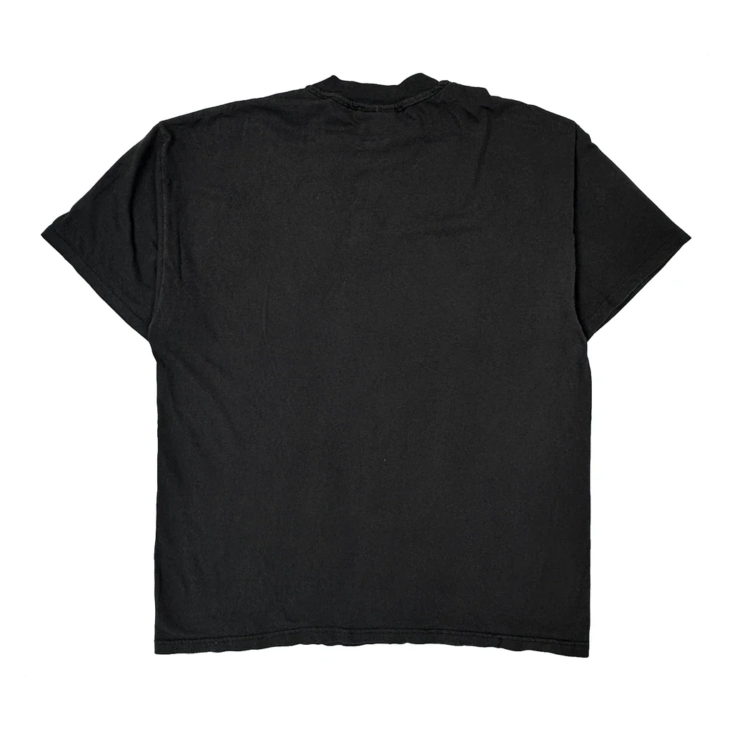 Hanes Single Stitch T-Shirt - XL Black Cotton - Image 2
