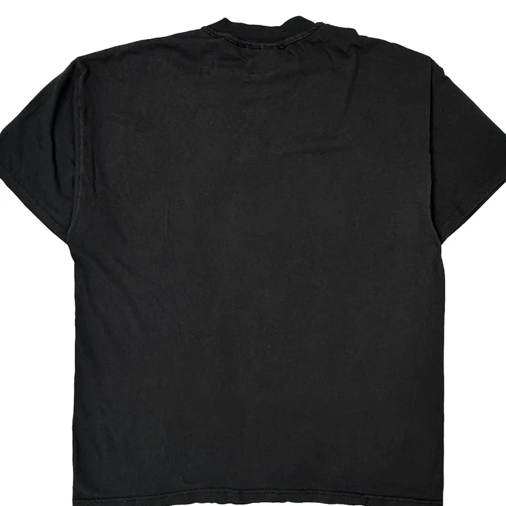 Hanes Single Stitch T-Shirt - XL Black Cotton - Image 6