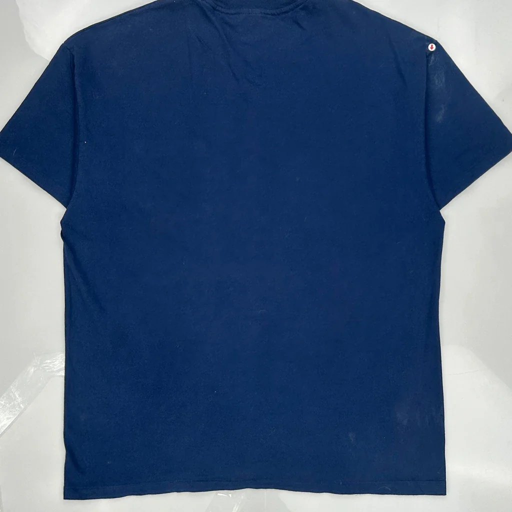 Hanes Single Stitch T-Shirt - XL Blue Cotton - Image 3