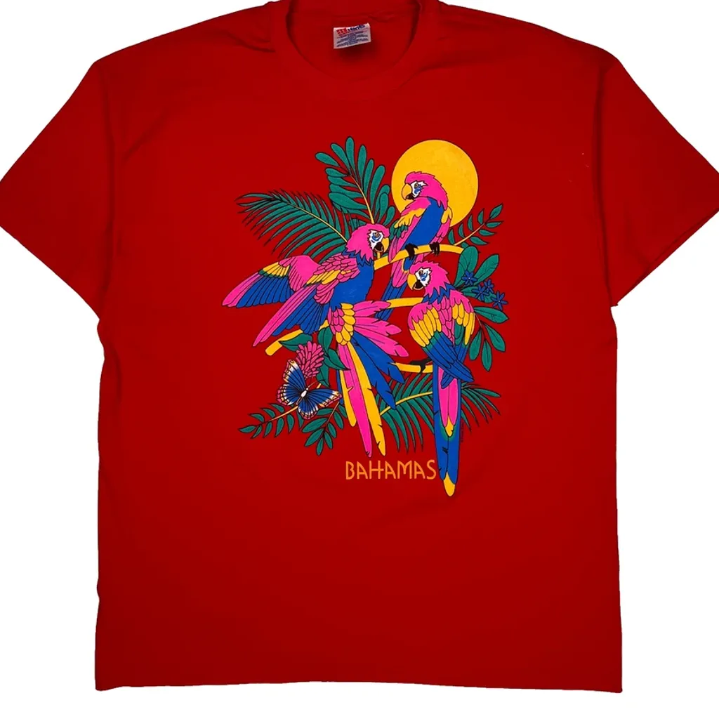 Hanes Single Stitch T-Shirt - XL Red Cotton Blend - Image 4