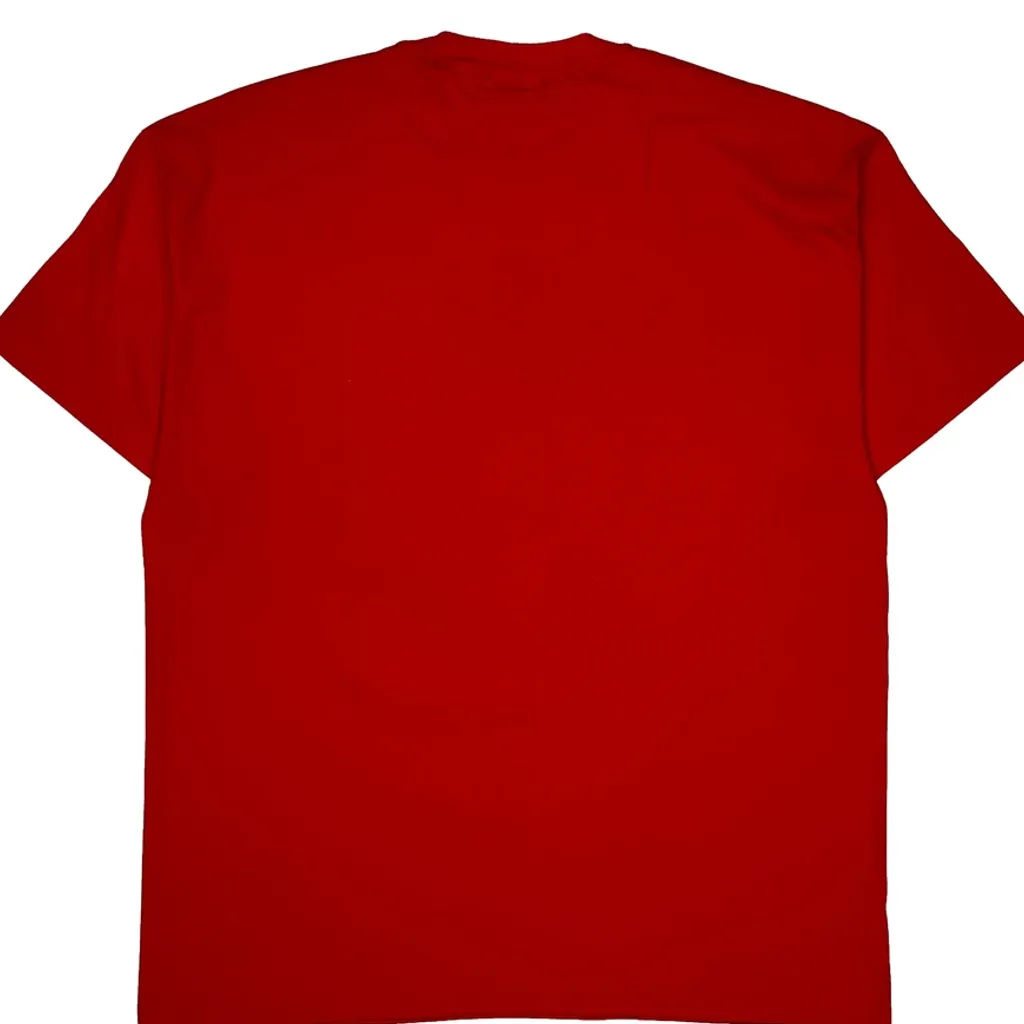 Hanes Single Stitch T-Shirt - XL Red Cotton Blend - Image 7