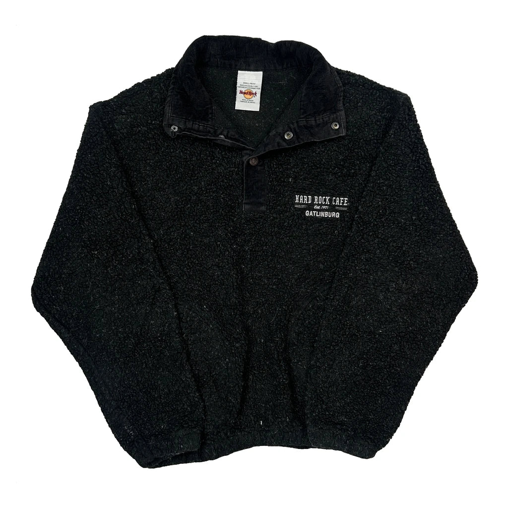 Hard Rock Cafe Snap T Fleece - Small Black Polyester