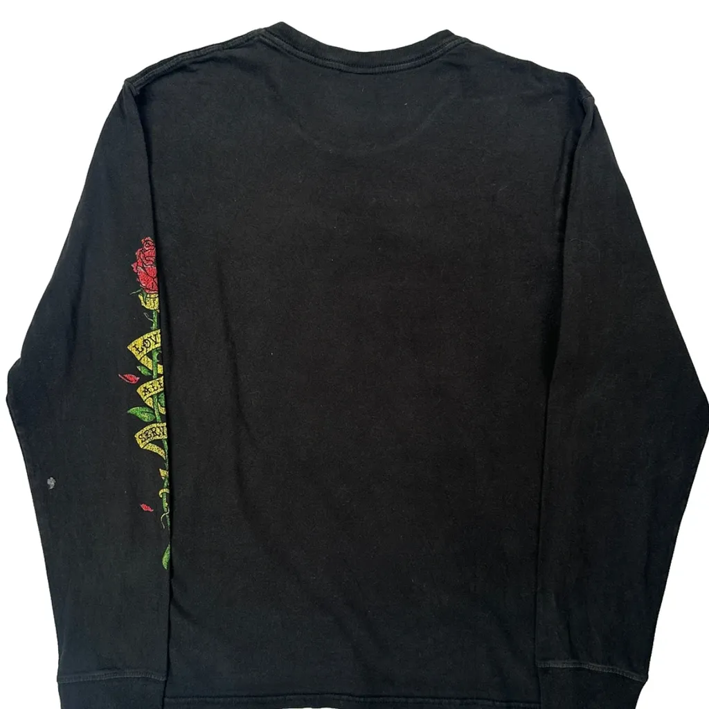 Hard Rock Cafe Graphic Long Sleeve T-Shirt - Large Black Cotton - Image 7