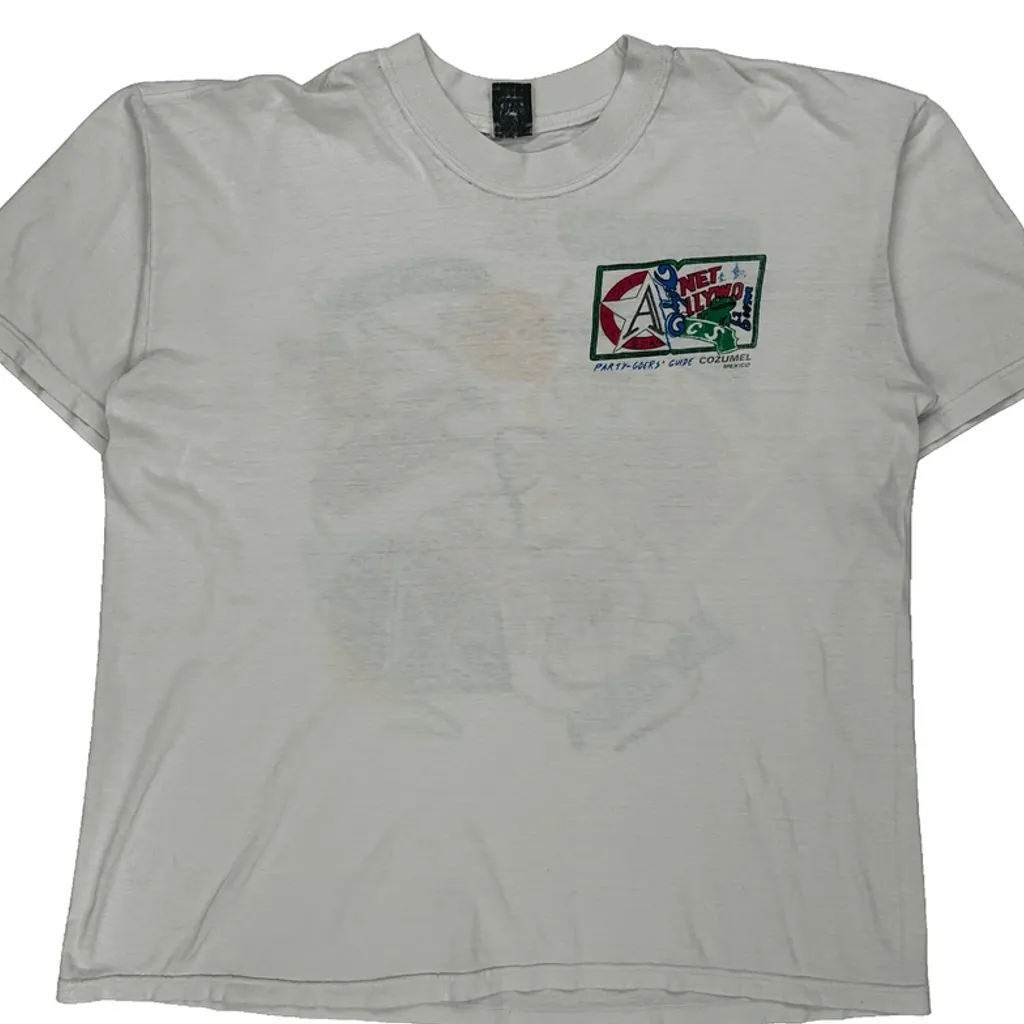 Hard Rock Cafe, Planet Hollywood, Senor Frogs Planet Hollywood Graphic T-Shirt - Large White Cotton - Image 5