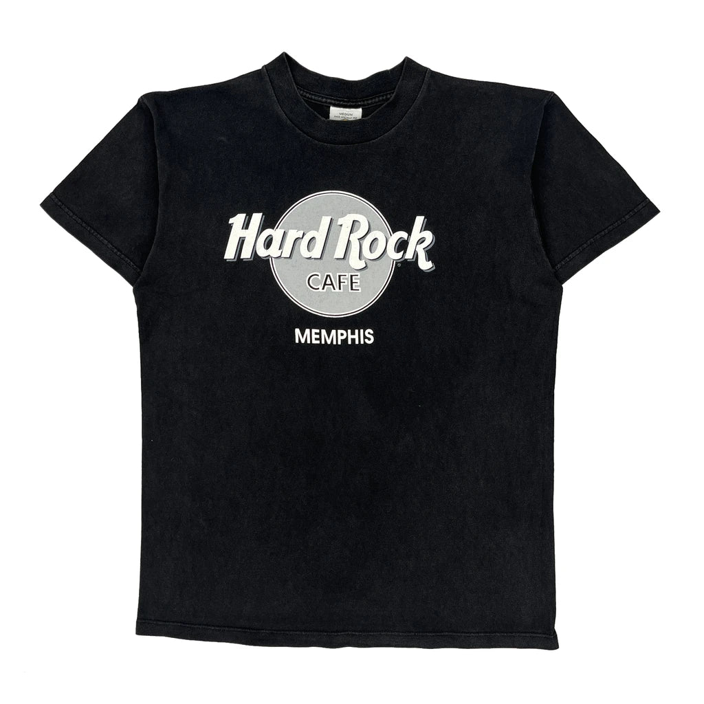 Hard Rock Cafe Graphic T-Shirt - Medium Black Cotton