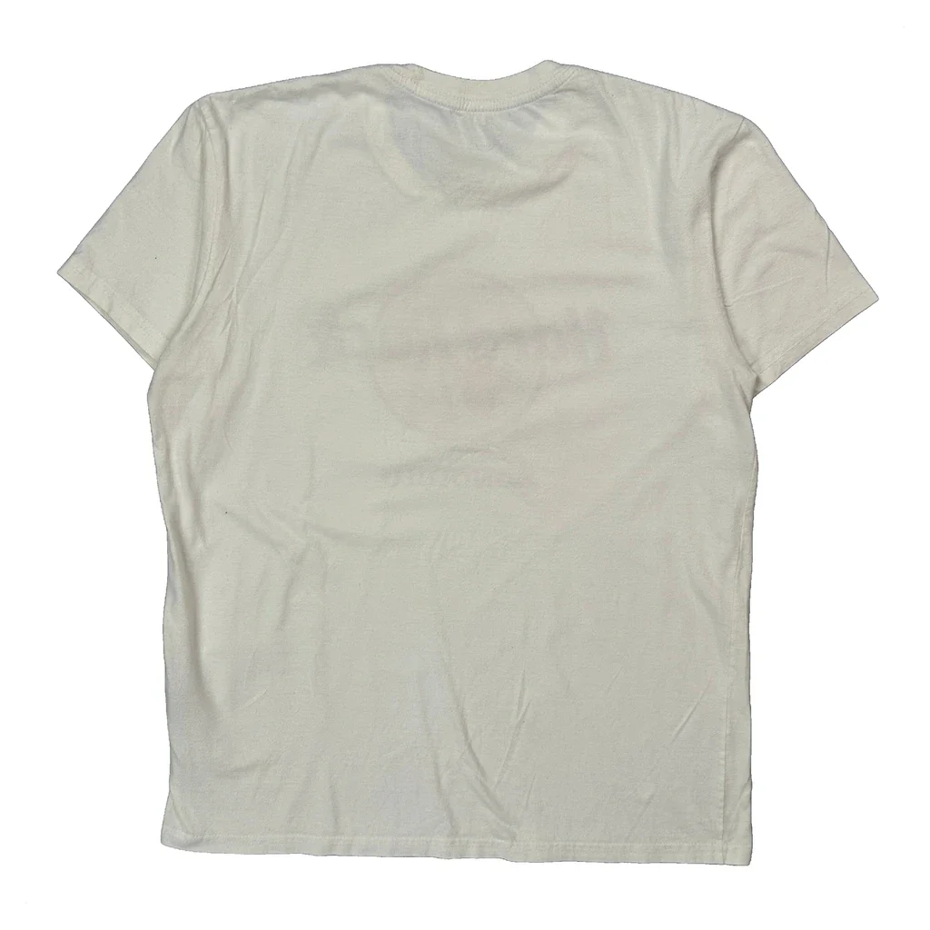 Hard Rock Cafe Graphic T-Shirt - Medium White Cotton - Image 2