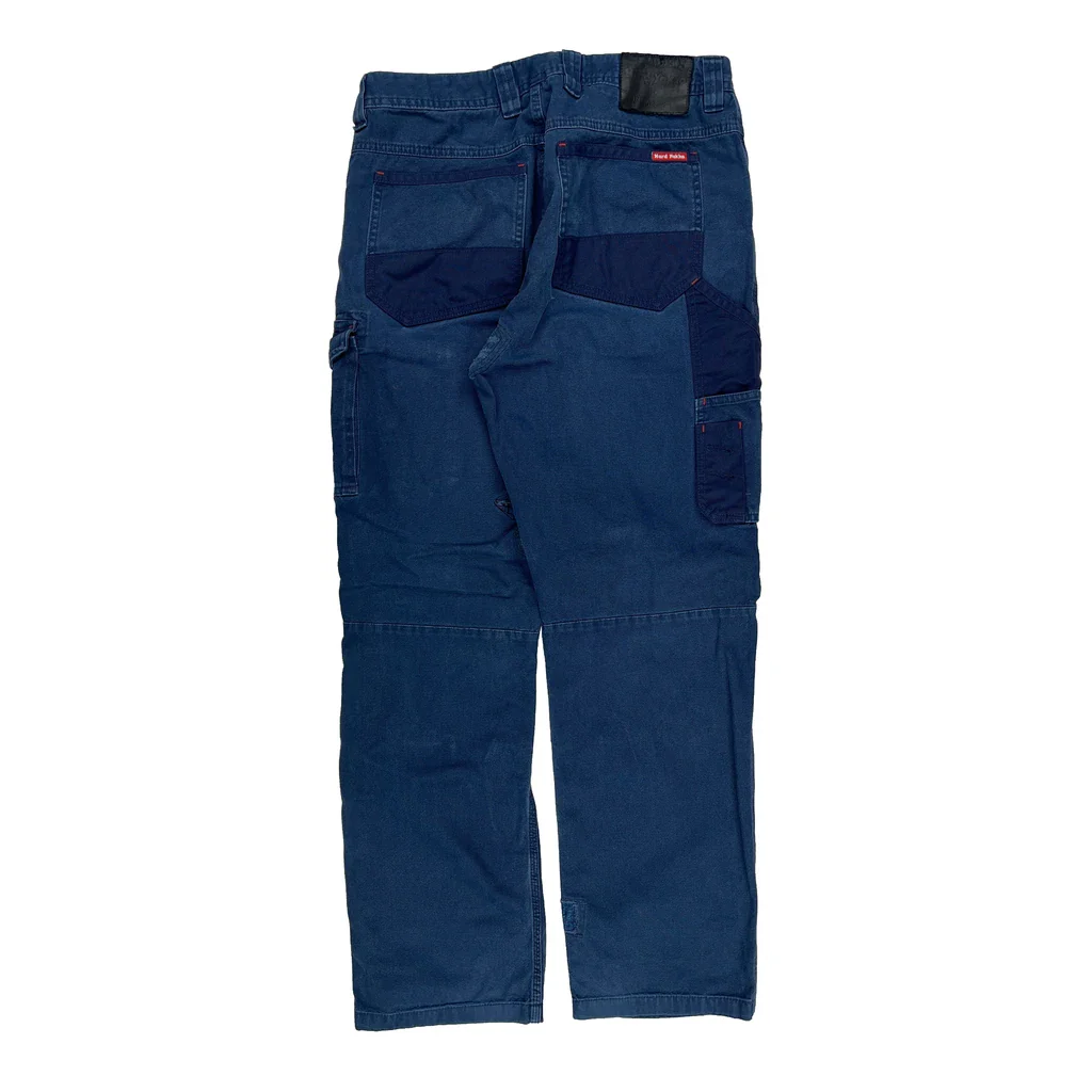 Hard Yakka Double Knee Carpenter Jeans - 34W 31L Blue Cotton