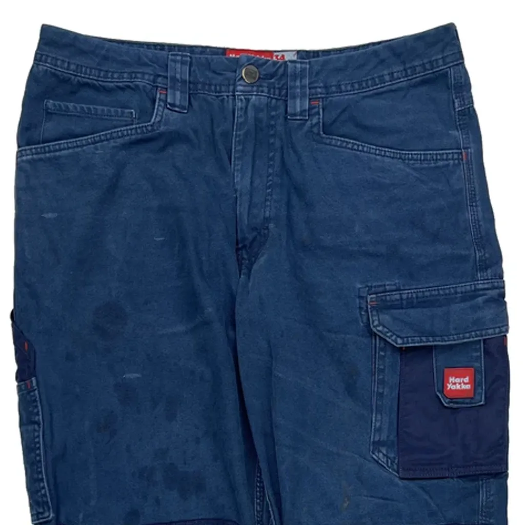 Hard Yakka Double Knee Carpenter Jeans - 34W 31L Blue Cotton - Image 9