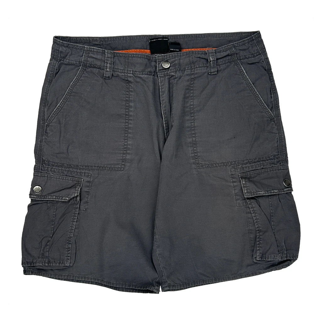 Harley Davidson Cargo Shorts - 34W 10L Gray Cotton - Image 2