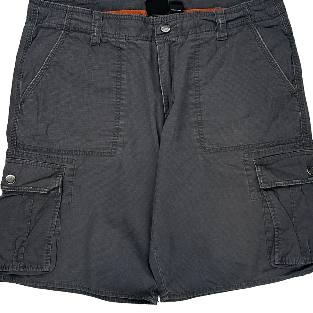 Harley Davidson Cargo Shorts - 34W 10L Gray Cotton - Image 8