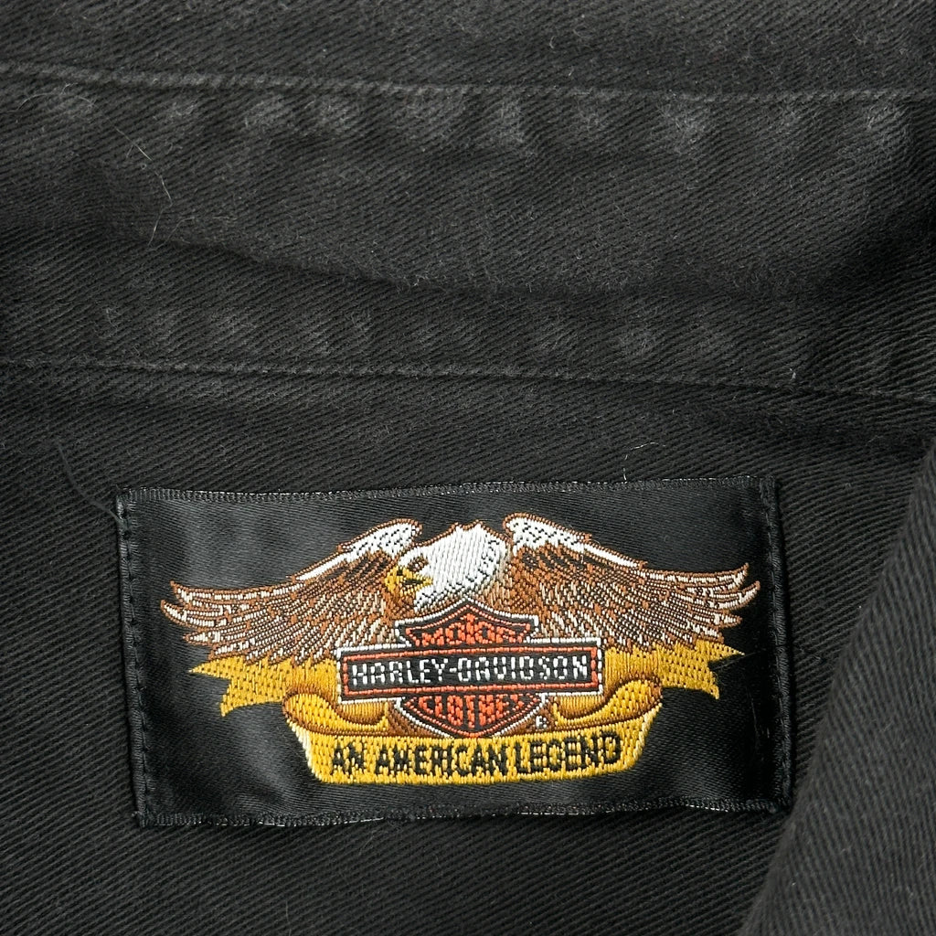 Harley Davidson Denim Shirt - XL Black Cotton - Image 4