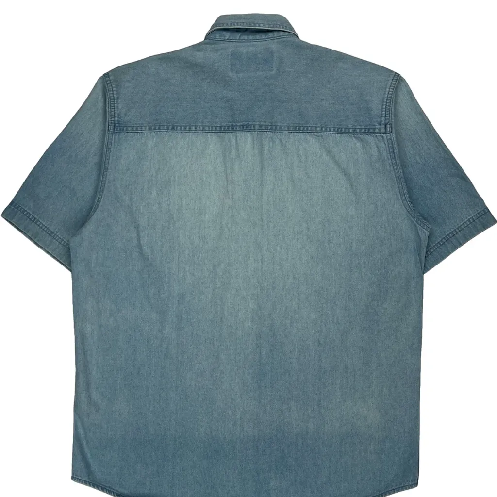 Harley Davidson Denim Shirt - Medium Blue Cotton - Image 6