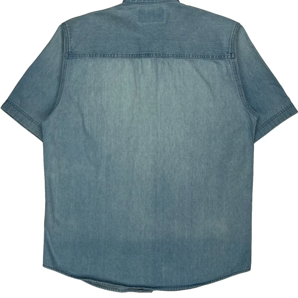 Harley Davidson Denim Shirt - Medium Blue Cotton - Image 7