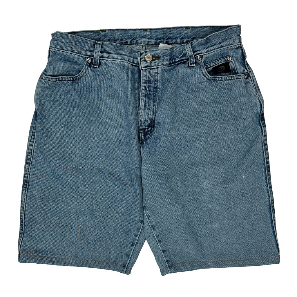 Harley Davidson Denim Shorts - 33W 10L Blue Denim - Image 2