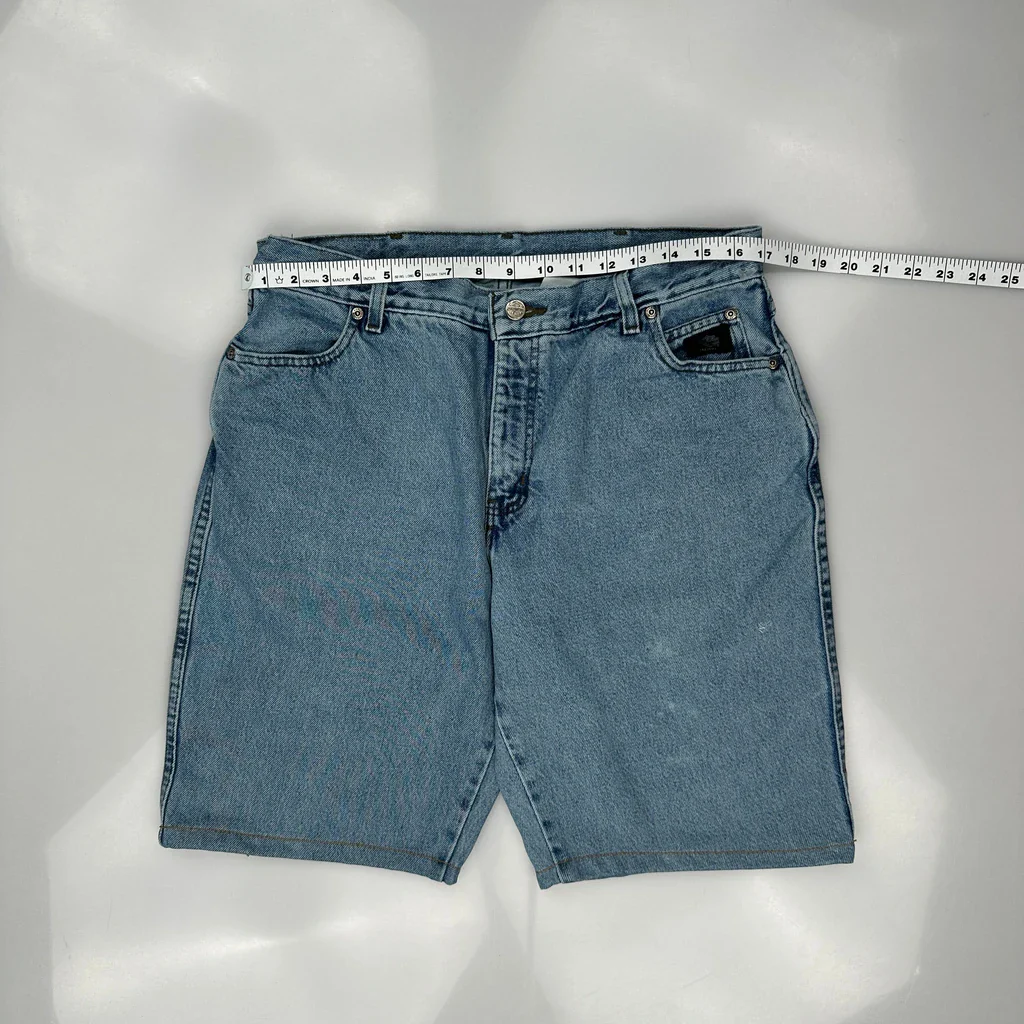 Harley Davidson Denim Shorts - 33W 10L Blue Denim - Image 3
