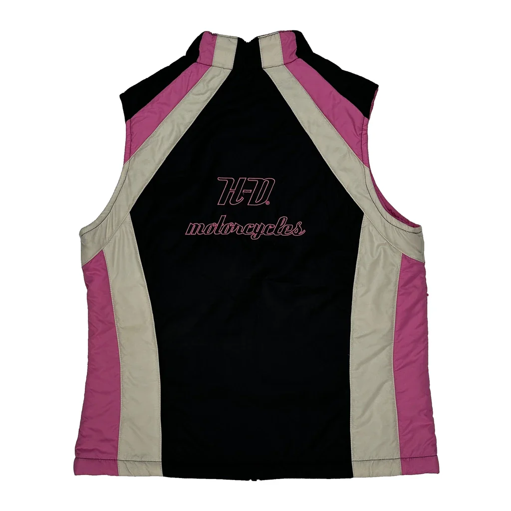 Harley Davidson Spellout Gilet - Medium Black Polyester - Image 2
