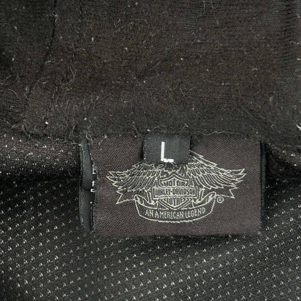Harley Davidson Graphic Hoodie - Large Black Cotton - Image 3
