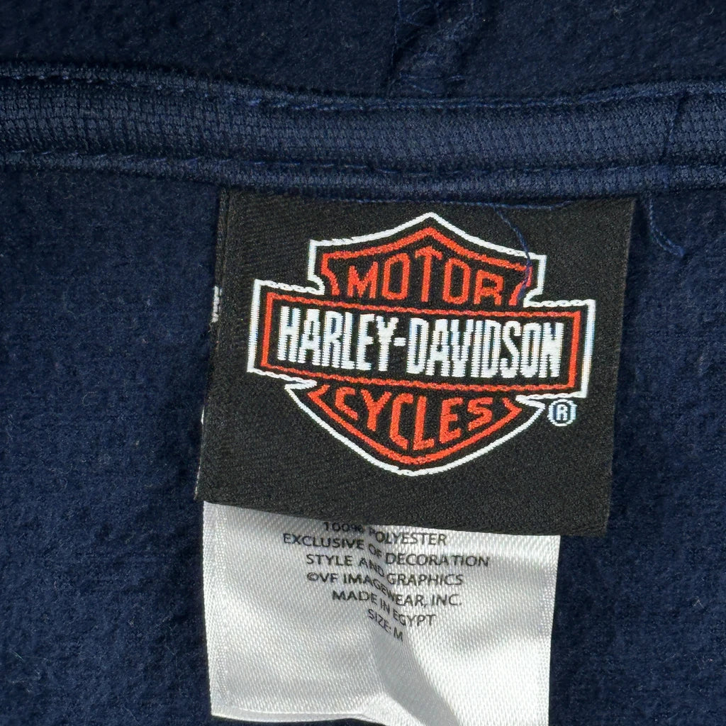 Harley Davidson Hoodie - Medium Blue Polyester - Image 3