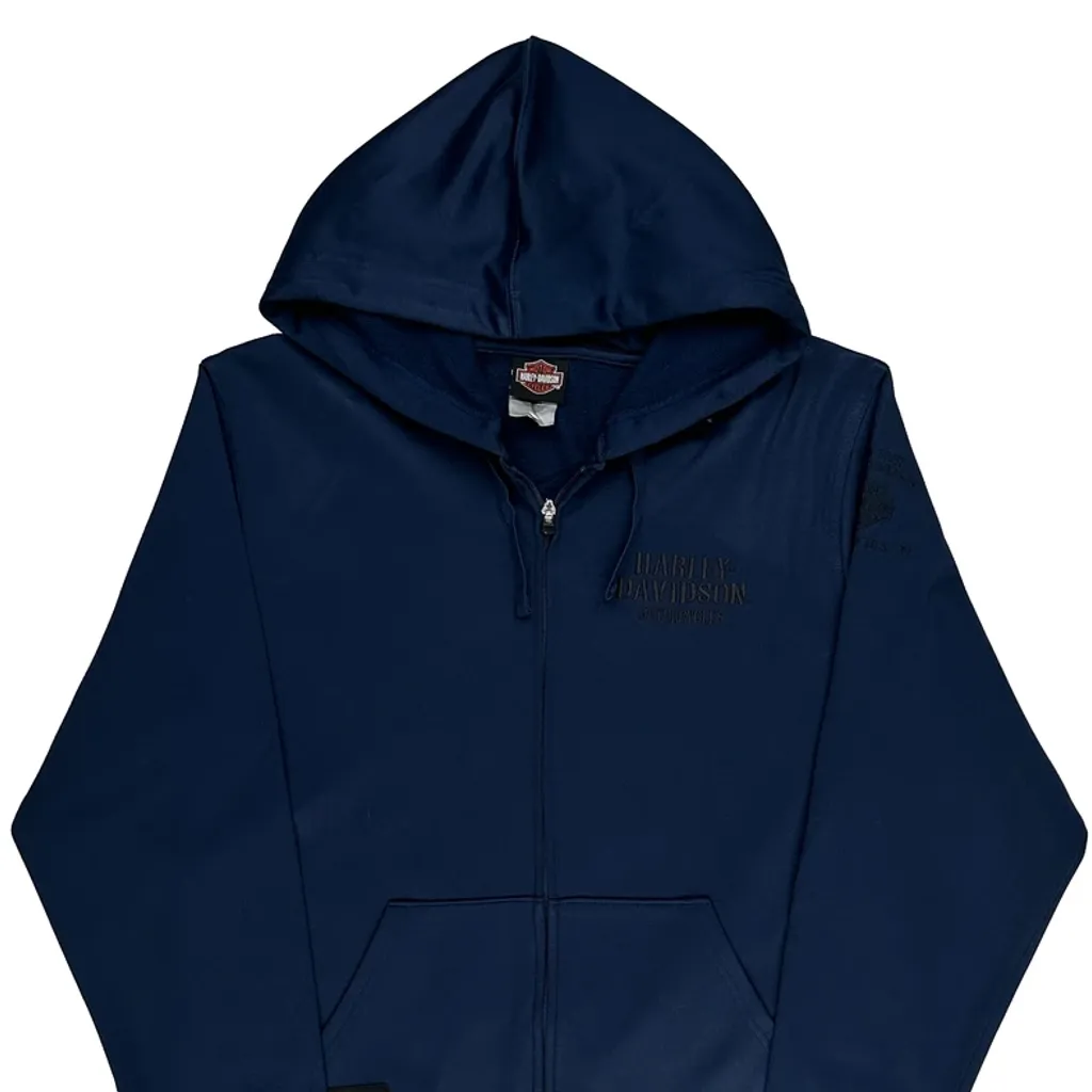 Harley Davidson Hoodie - Medium Blue Polyester - Image 5