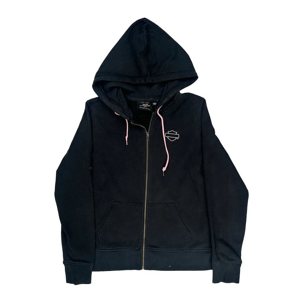 Harley Davidson Hoodie - Large Black Cotton