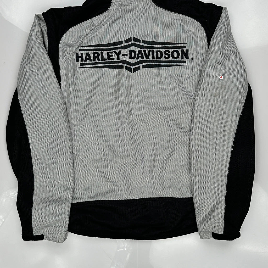 Harley Davidson Jacket - Large Grey Polyester - Image 3