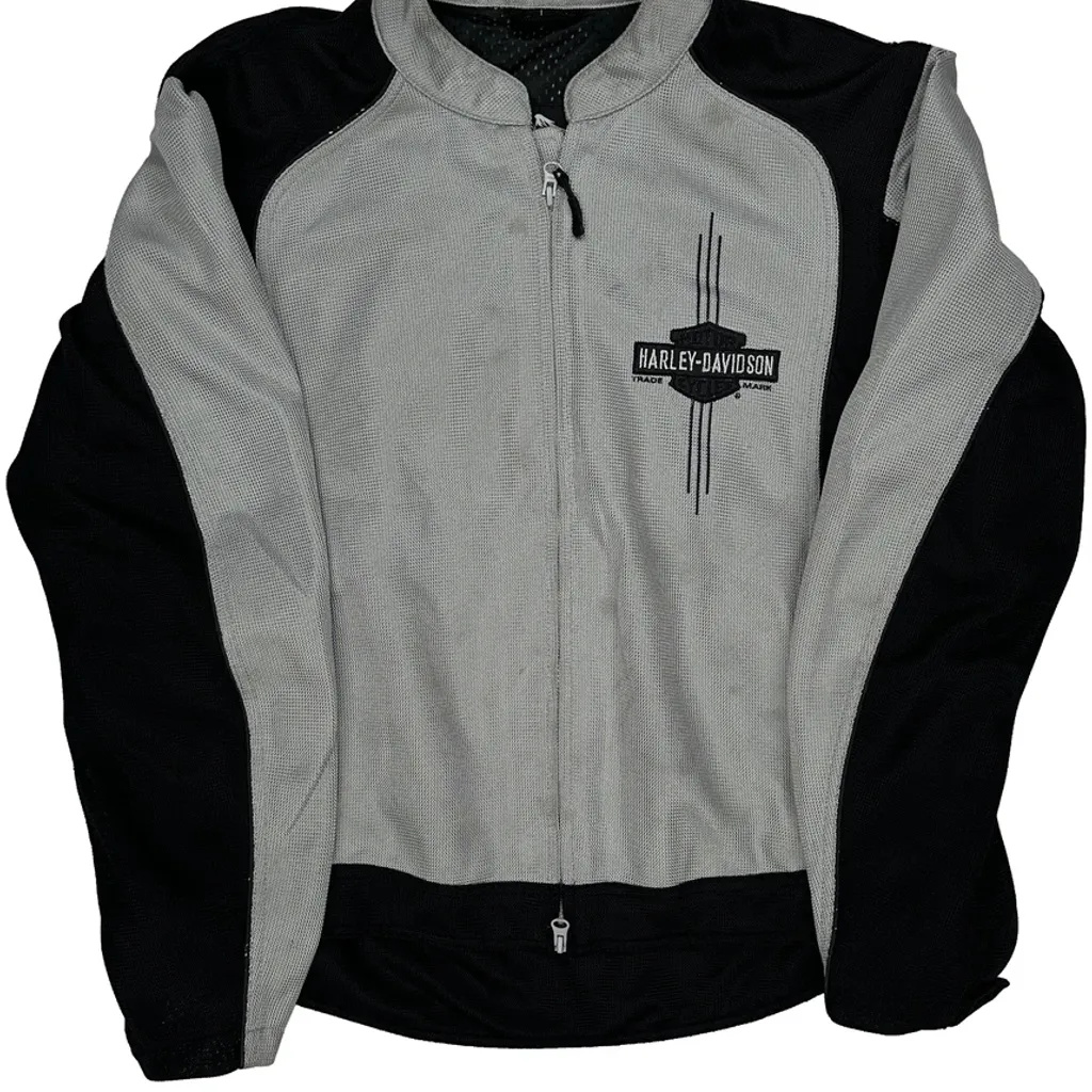 Harley Davidson Jacket - Large Grey Polyester - Image 5