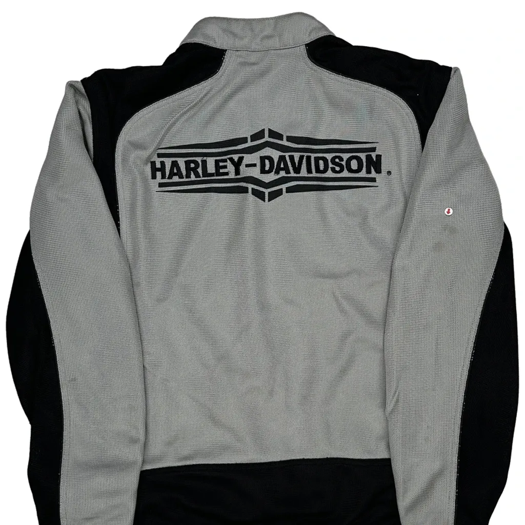Harley Davidson Jacket - Large Grey Polyester - Image 7