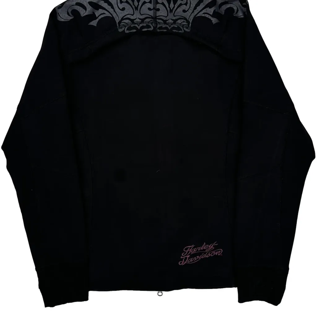 Harley Davidson Graphic Jacket - Large Black Polyester - Image 6