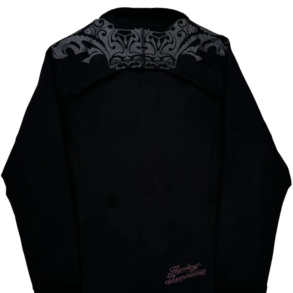 Harley Davidson Graphic Jacket - Large Black Polyester - Image 7