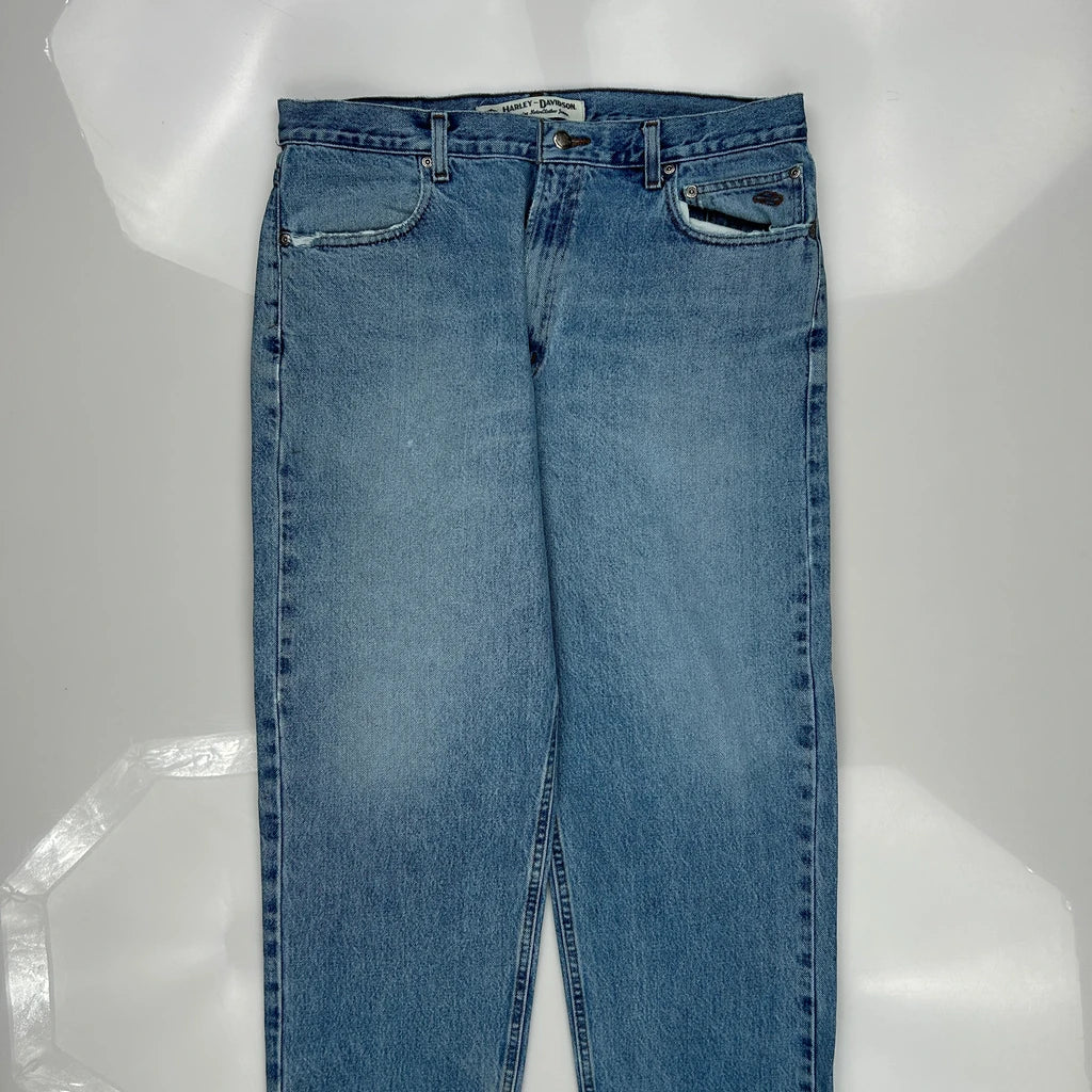 Harley Davidson Jeans - 35W 27L Blue Cotton - Image 3