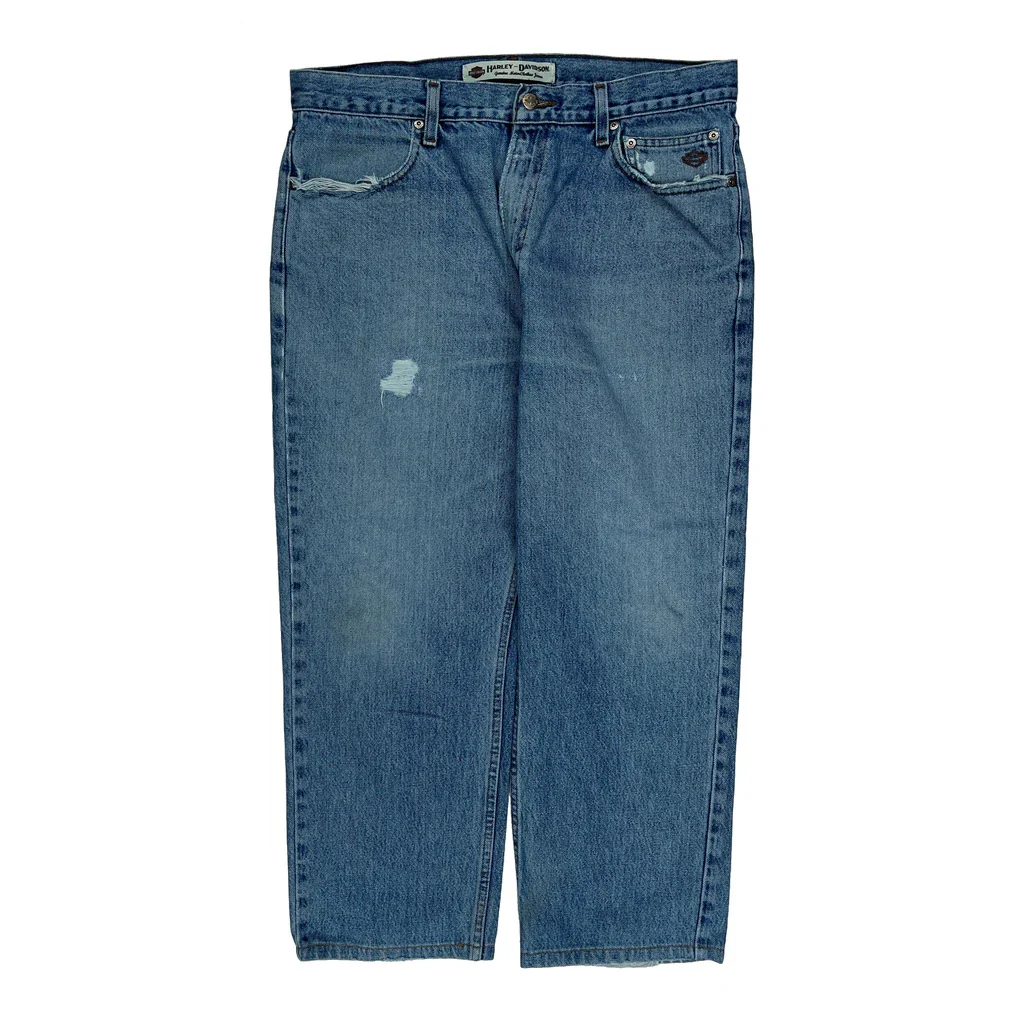 Harley Davidson Jeans - 35W 26L Blue Cotton - Image 2