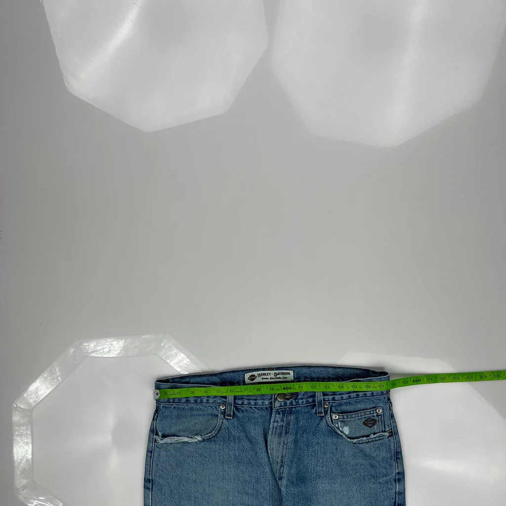 Harley Davidson Jeans - 35W 26L Blue Cotton - Image 3