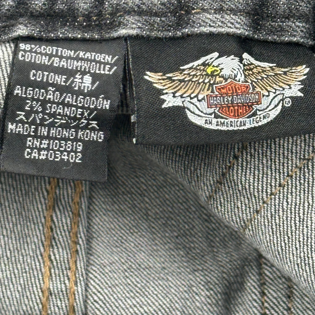 Harley Davidson Boot Cut Jeans - 32W US 8 Gray Cotton - Image 6