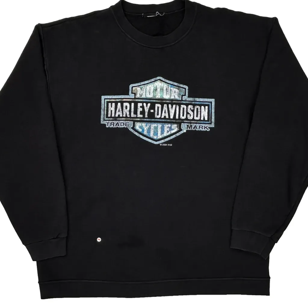 Harley Davidson Graphic Long Sleeve T-Shirt - XL Black Cotton - Image 6