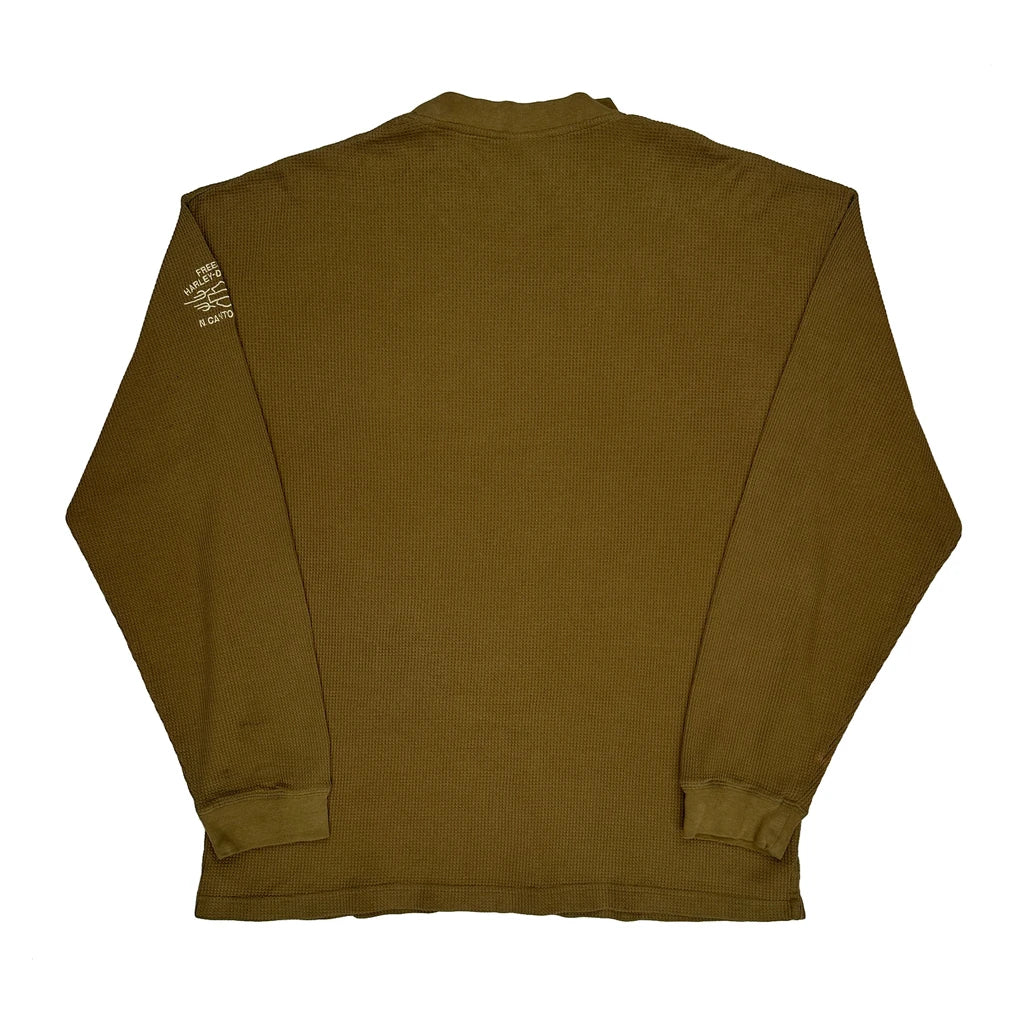 Harley Davidson Long Sleeve T-Shirt - XL Brown Cotton - Image 2