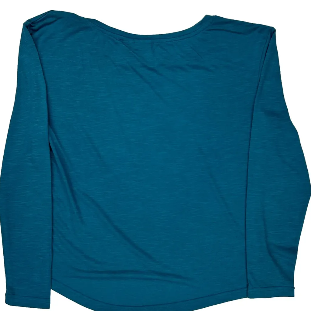 Harley Davidson Graphic Long Sleeve T-Shirt - Medium Blue Polyester - Image 7