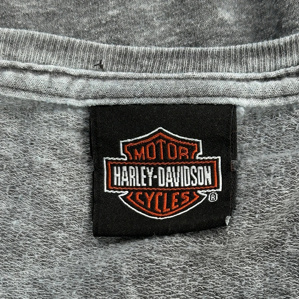 Harley Davidson Long Sleeve T-Shirt - XL Grey Cotton - Image 4