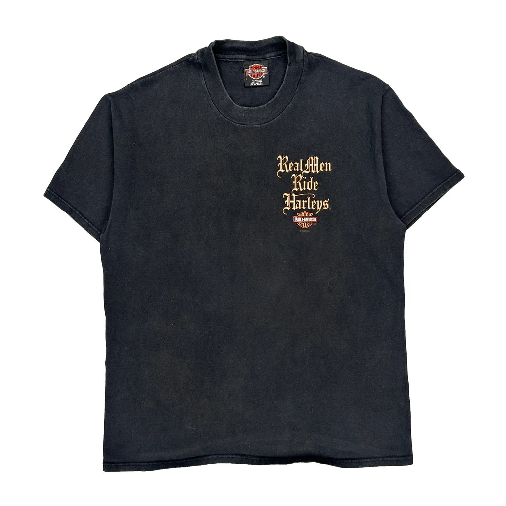 Harley-Davidson Of Tampa Harley Davidson Graphic T-Shirt - Large Black Cotton